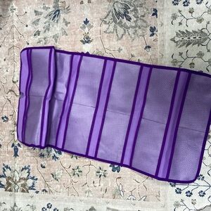 Purple Jewelry Organizer Roll Bag Travel Hanging Pouch Storage Case